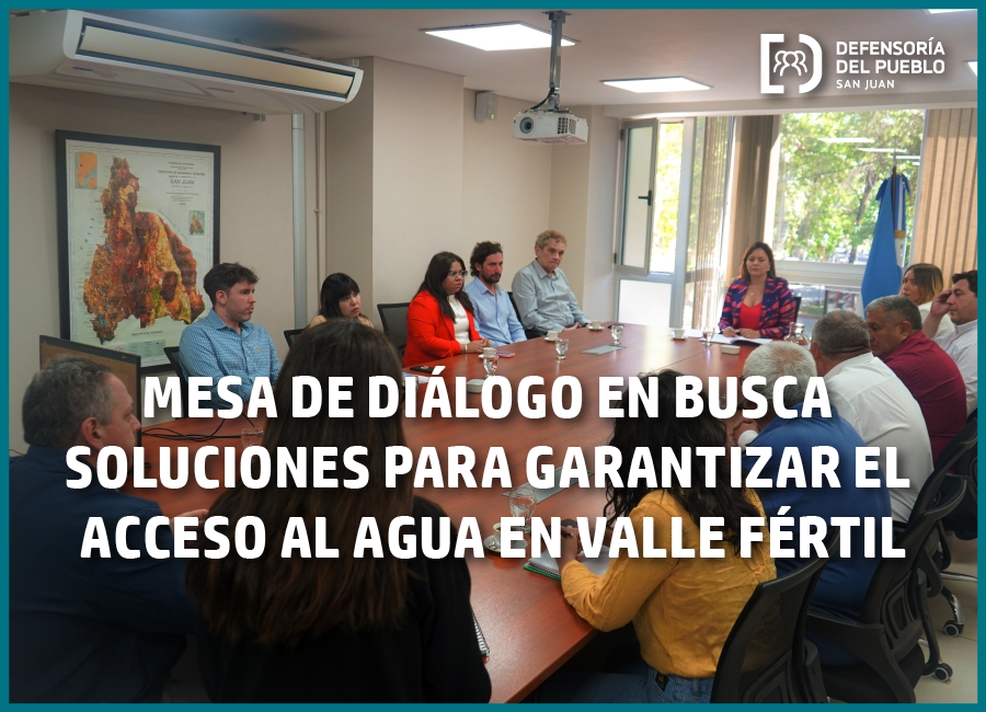 Mesa de diálogo en busca soluciones para garantizar el acceso al agua en Valle Fértil