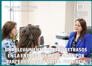 Un relevamiento realizado por la Defensoría del Pueblo mostró retrasos en la entrega de medicación por parte de la Obra Social Provincia